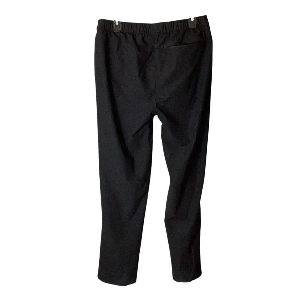Lululemon Black Pull-On Stretch Travel Pants Women’s Large Tapered Ankle